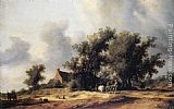 Salomon van Ruysdael Road in the Dunes with a Passenger Coach painting